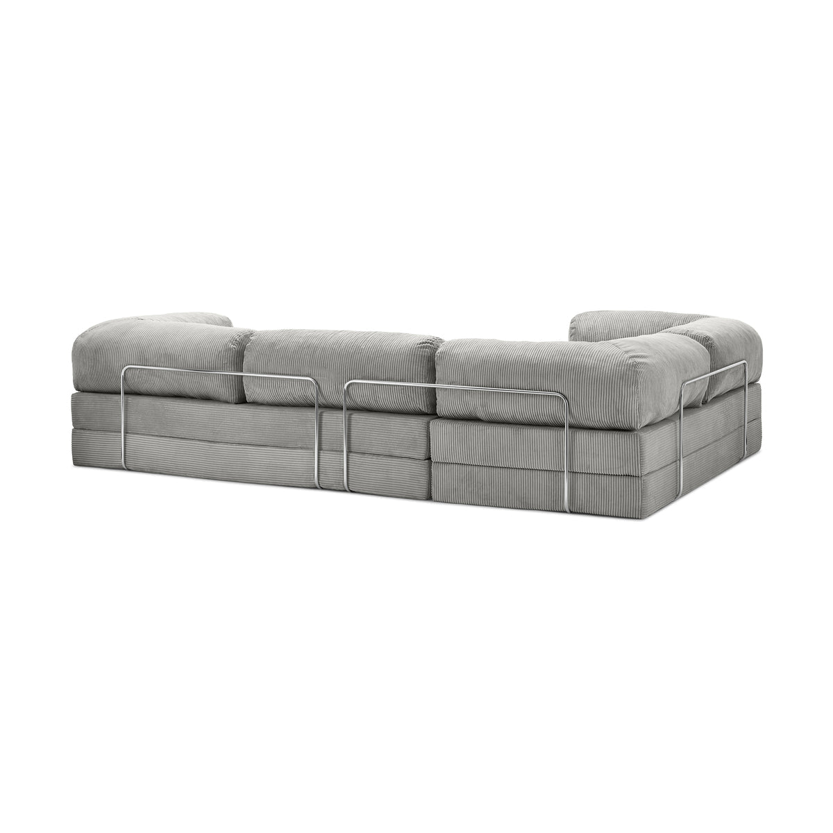 Teddy Sofa Closed End L-Shape - Light Grey