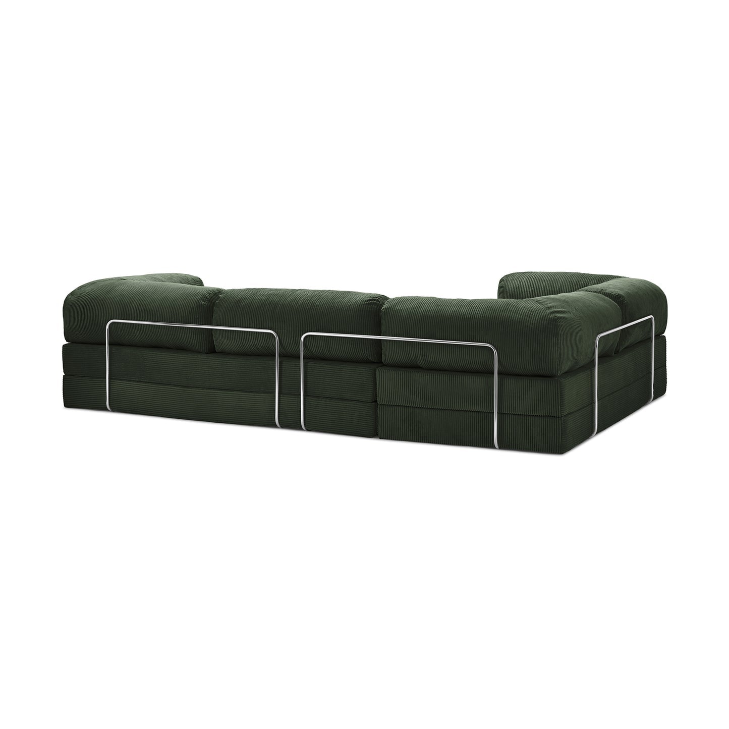 T-Sofa L-Shape - Closed End Emerald