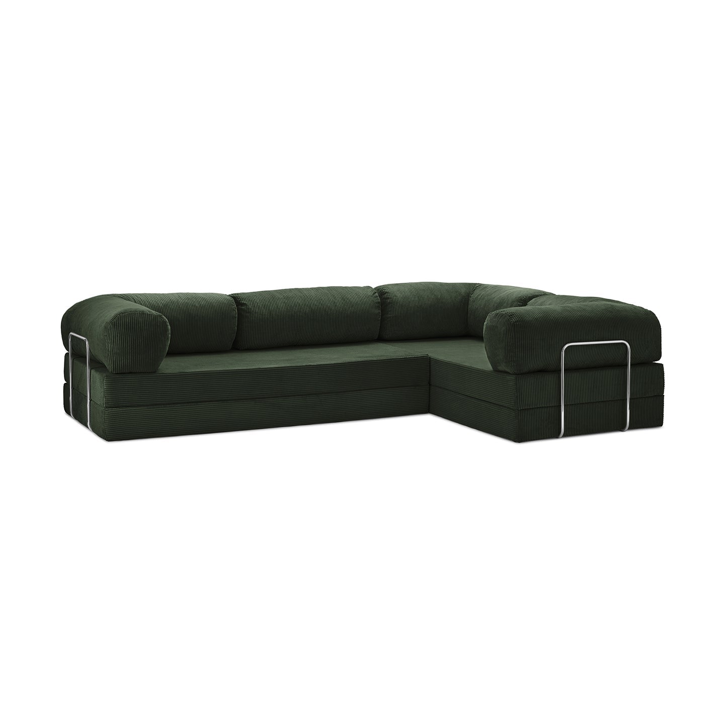Teddy Sofa Closed End L-Shape - Emerald