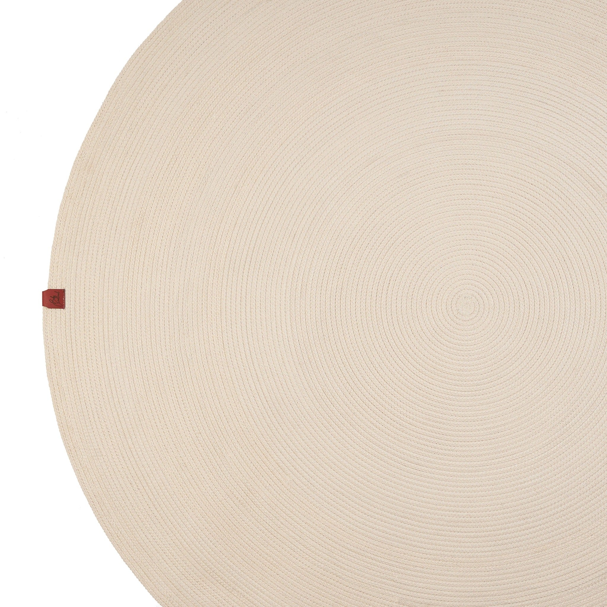 Off-White Round Rug
