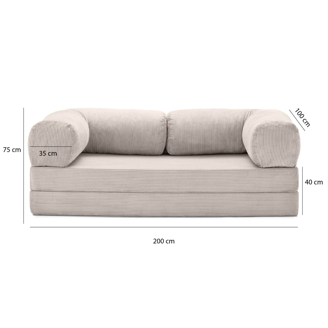 Teddy Sofa Love Seat - Off white