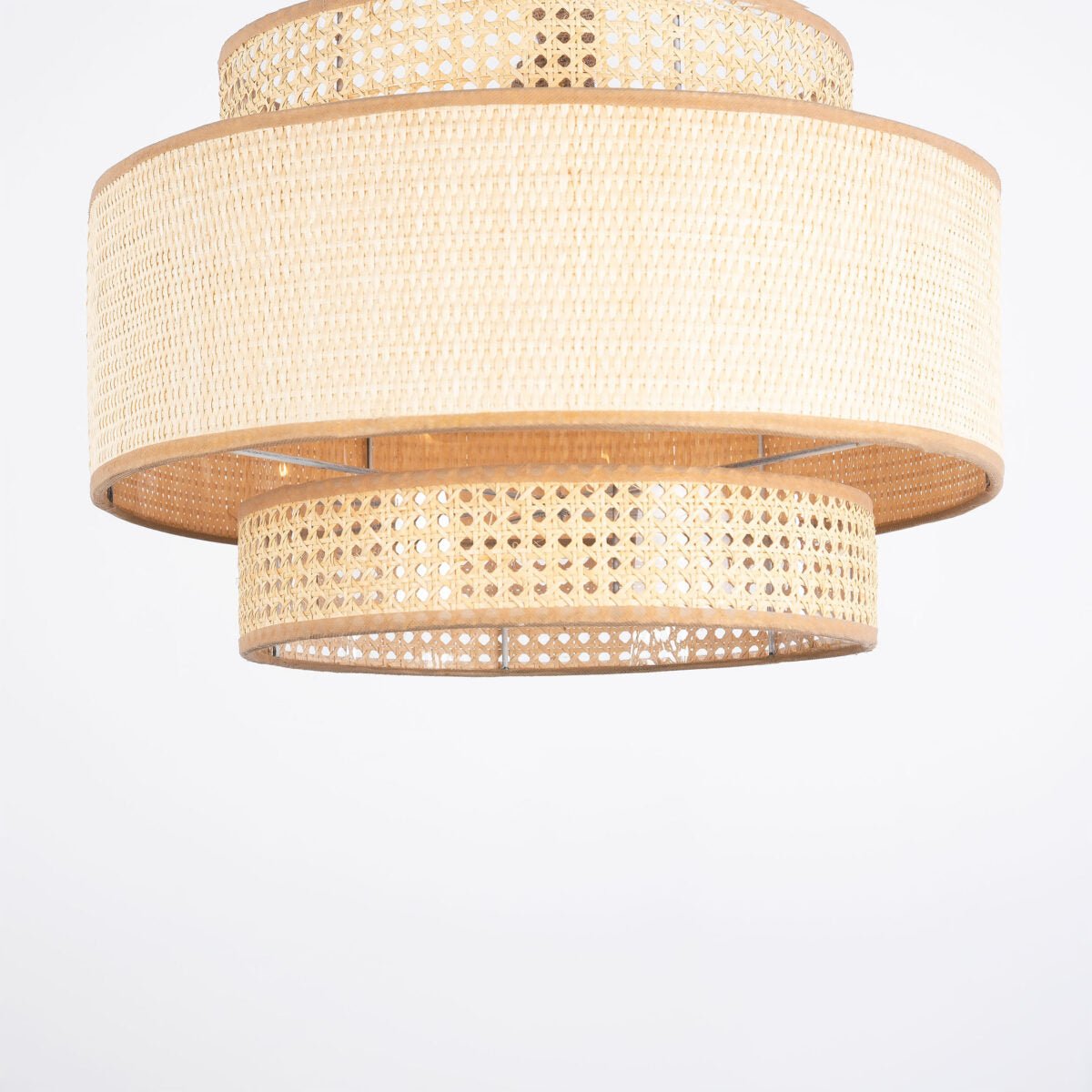 Cane & Wicker Chandelier - Beige - Bohowoodland