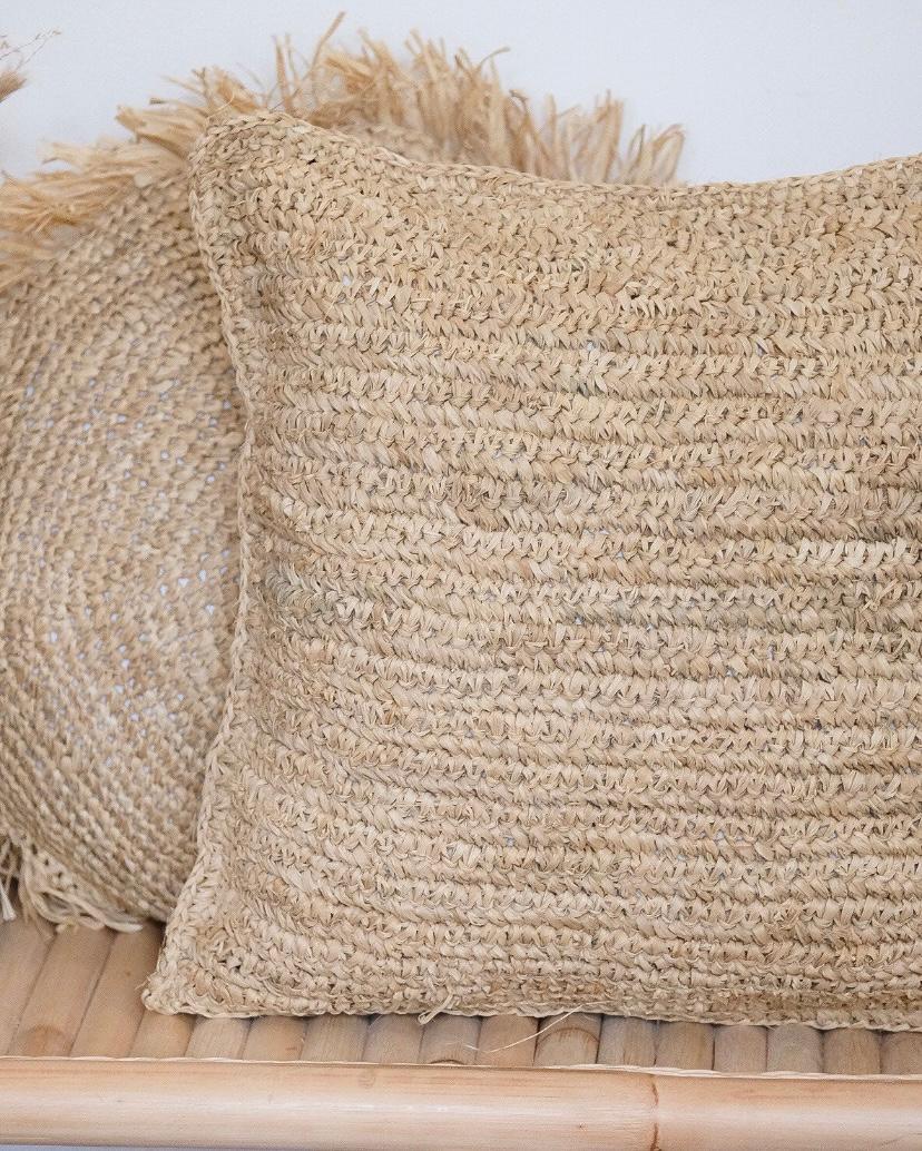 Raffia Cushion - Bohowoodland