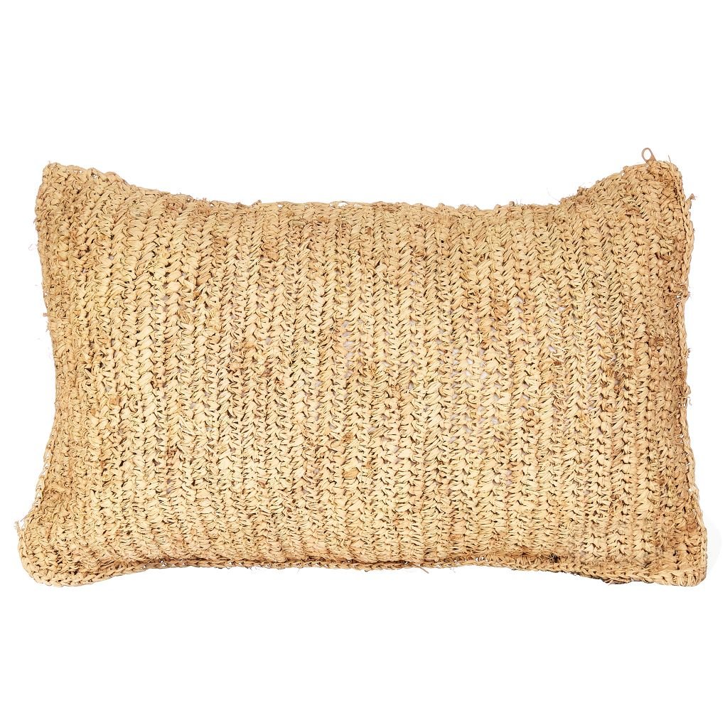 Rectangle Raffia Cushion - Bohowoodland