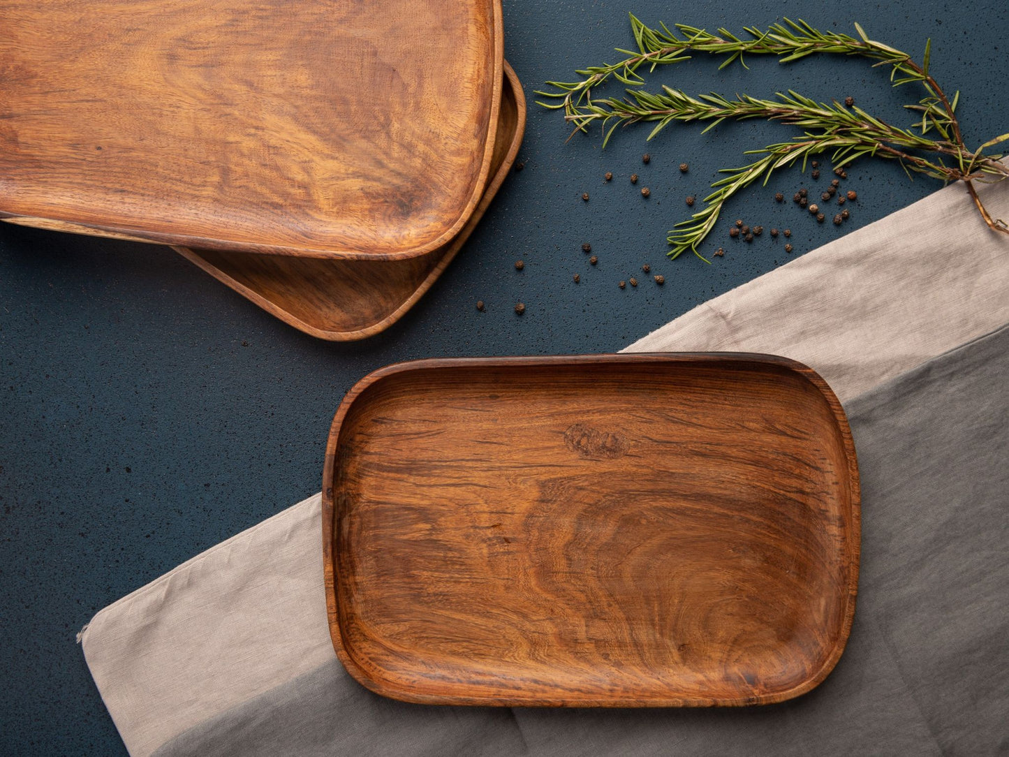 Rectangular Wooden Dinner/Serving Plate - Bohowoodland