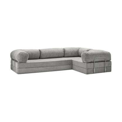 Teddy Sofa Closed End L-Shape - Light Grey