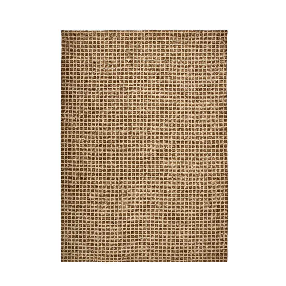Checkered Brown Rug