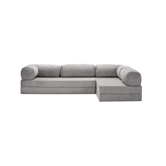 Teddy Sofa Open End L-Shape - Light Grey