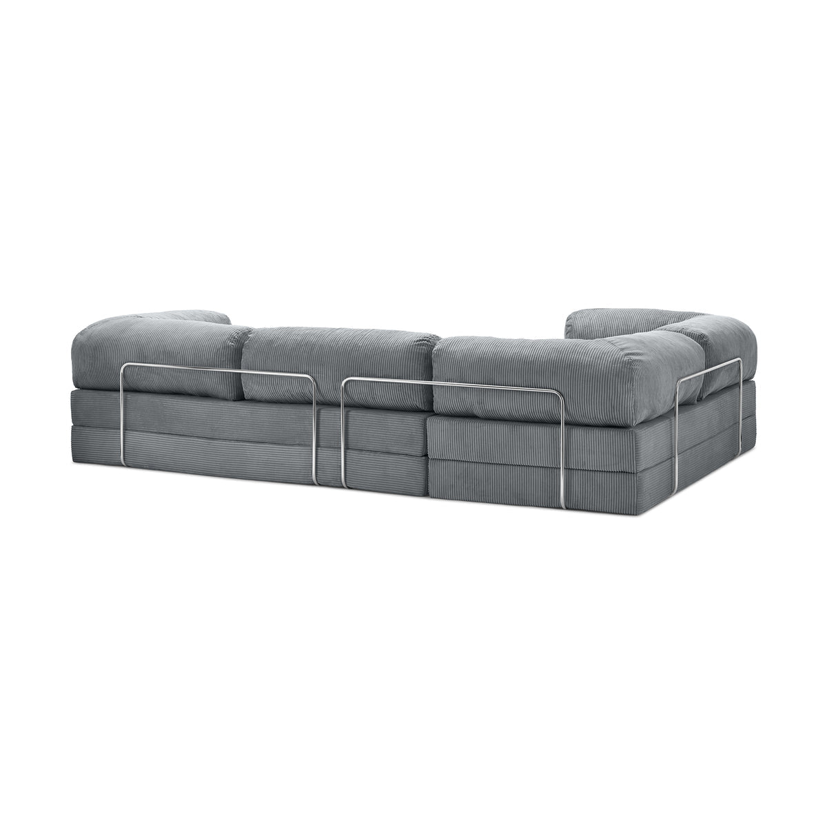 Teddy Sofa Closed End L-Shape - Dark Grey