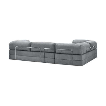 Teddy Sofa Closed End L-Shape - Dark Grey