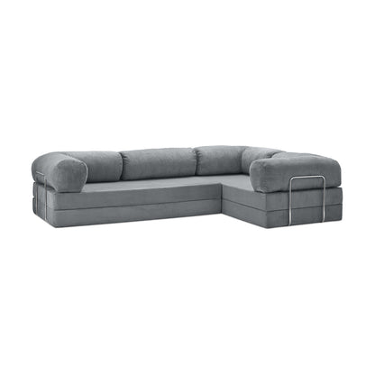 Teddy Sofa Closed End L-Shape - Dark Grey