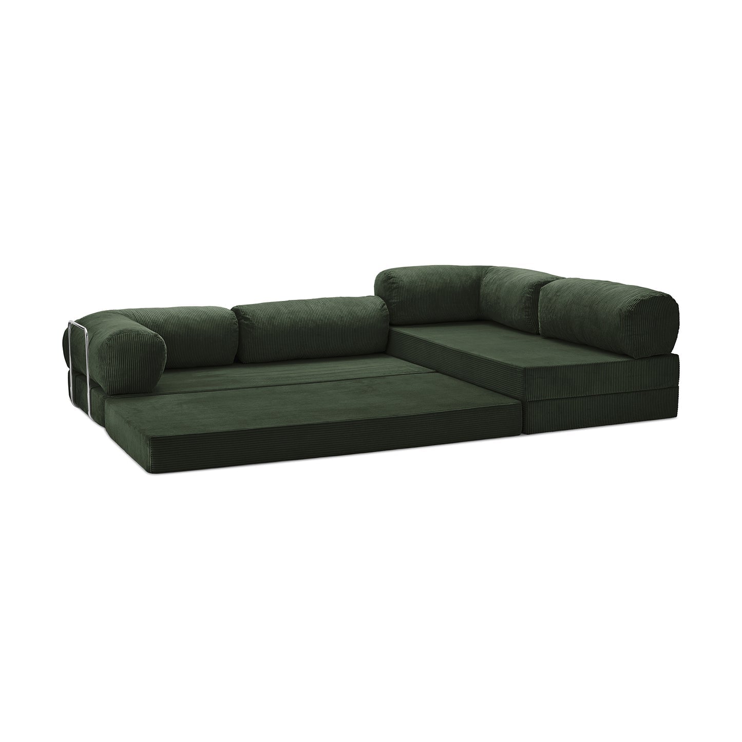 Teddy Sofa Closed End L-Shape - Emerald