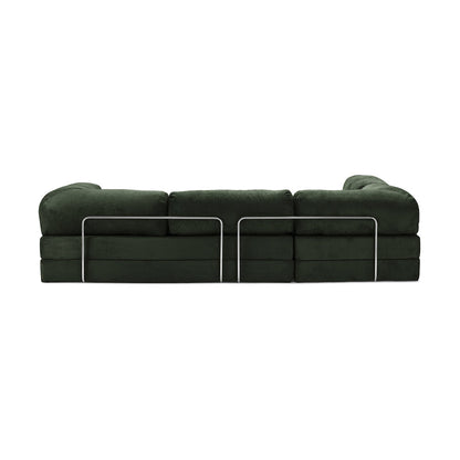 T-Sofa L-Shape - Closed End Emerald