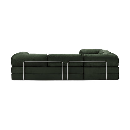 Teddy Sofa Closed End L-Shape - Emerald