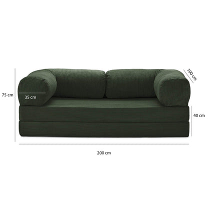 T-Sofa Love Seat - Emerald