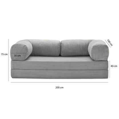 T-Sofa Love Seat - Light Grey