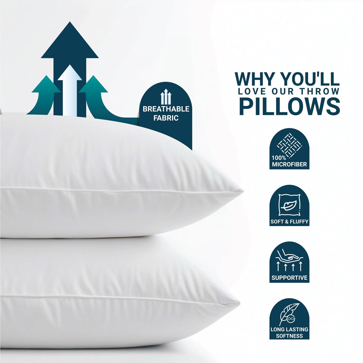 Cotton Fiber Cushion Insert - Square - Bohowoodland