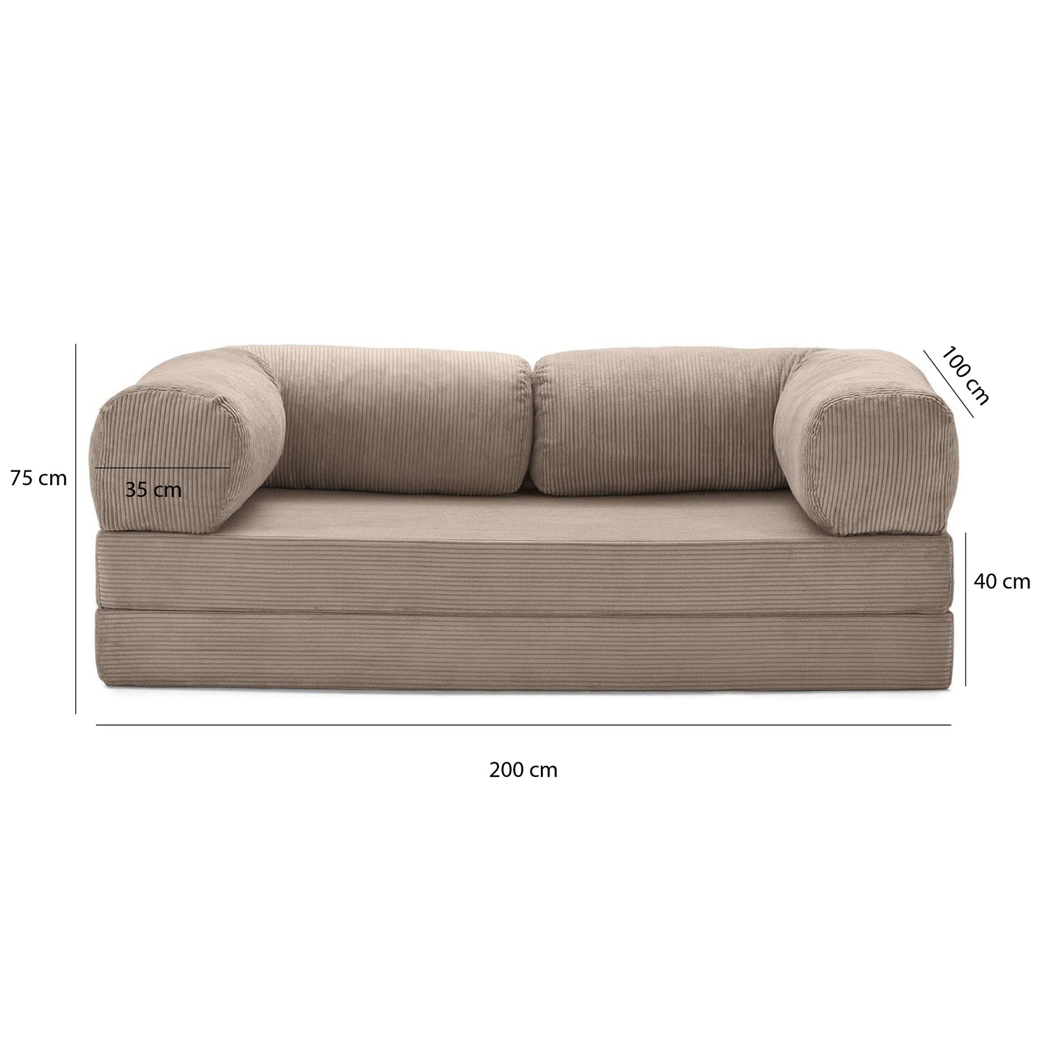 Teddy Sofa Love Seat - Sand