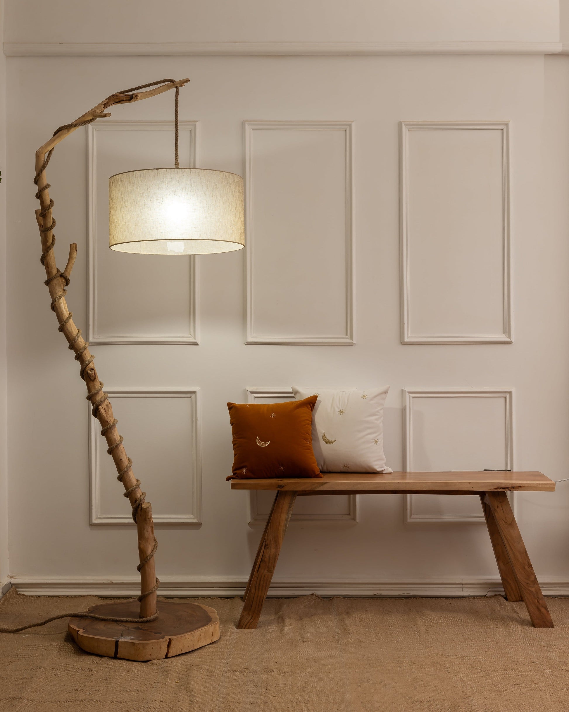 Tree Light Floor Lamp - Linen - Bohowoodland