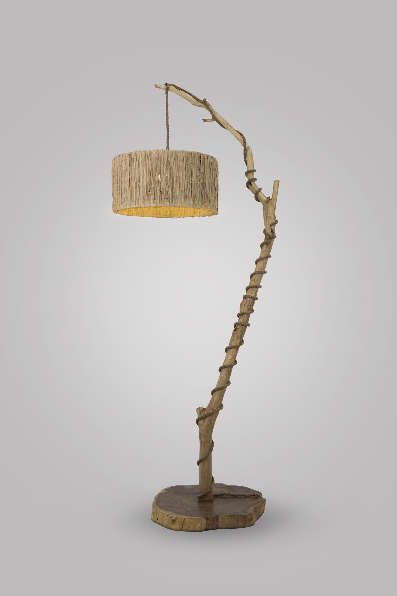 Tree Light Floor Lamp - Raffia - Bohowoodland