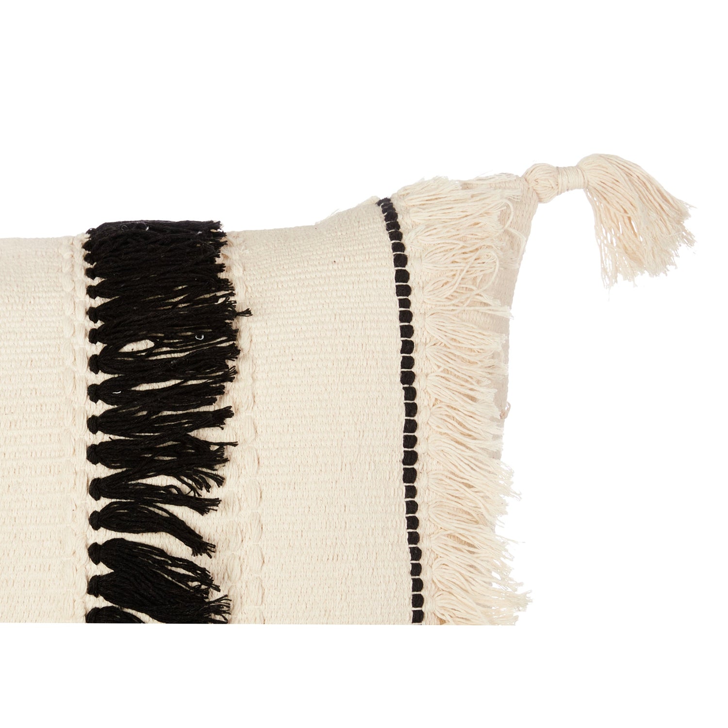 Black &amp; white Tufted Cushion - Bohowoodland