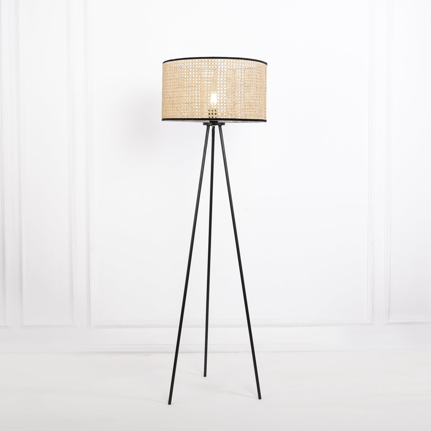 Cane Black Edge Floor lamp - Bohowoodland