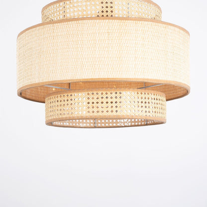 Cane &amp; Wicker Chandelier - Beige - Bohowoodland