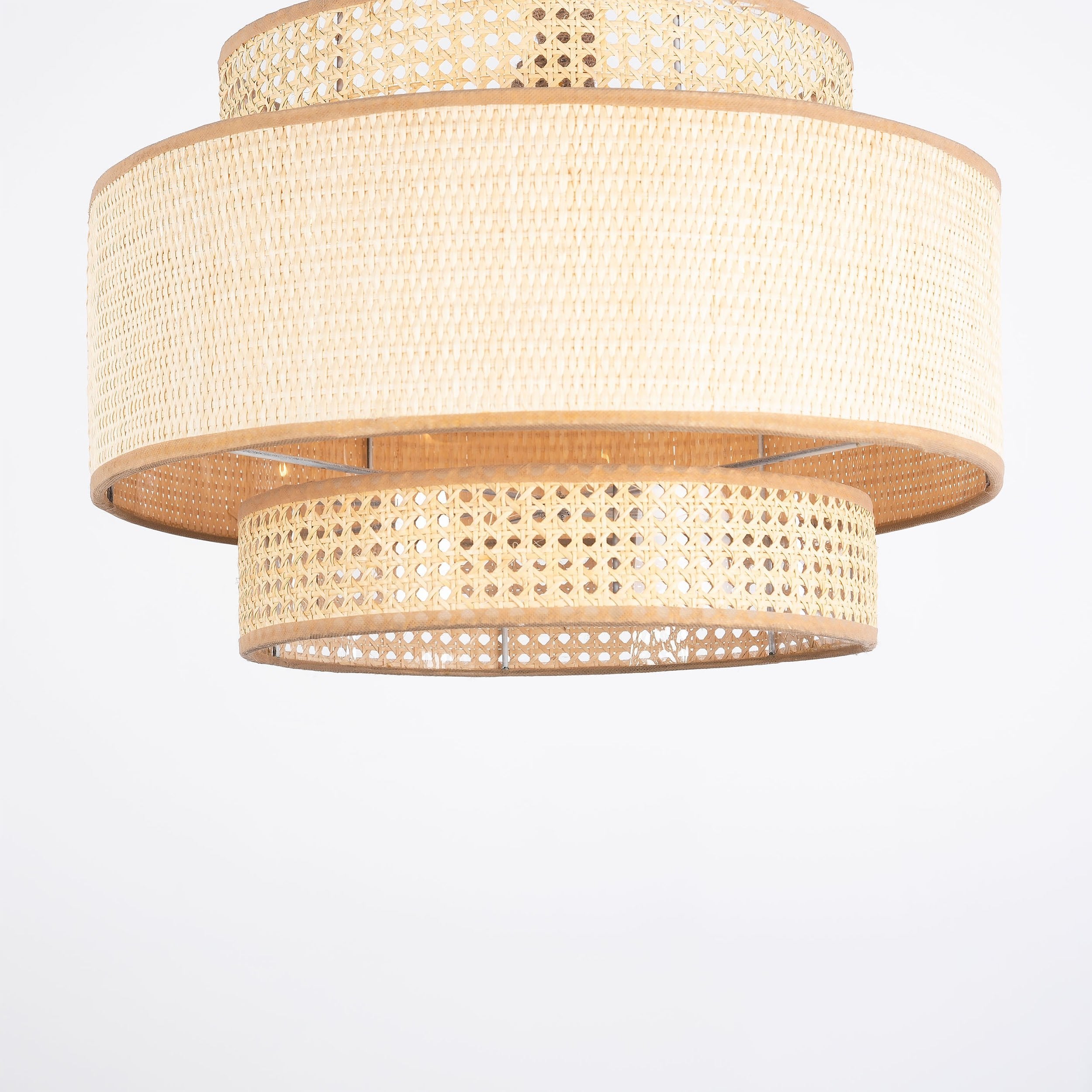 Cane &amp; Wicker Chandelier - Beige - Bohowoodland