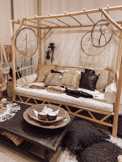 Raffia Cushion - Bohowoodland