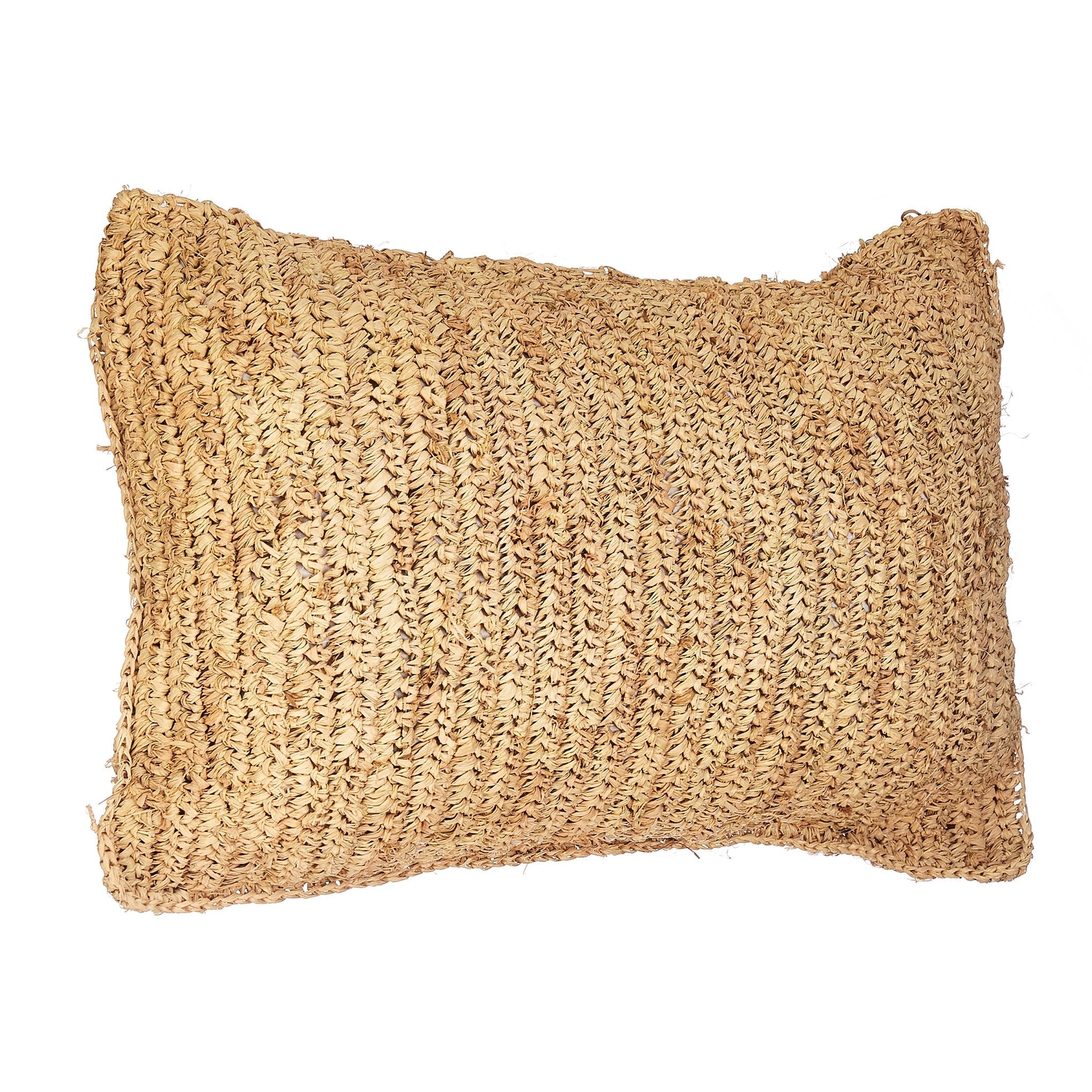 Rectangle Raffia Cushion - Bohowoodland
