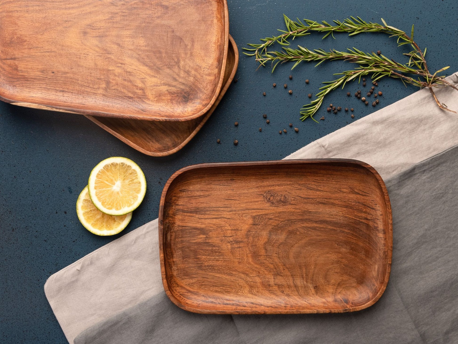 Rectangular Wooden Dinner/Serving Plate - Bohowoodland